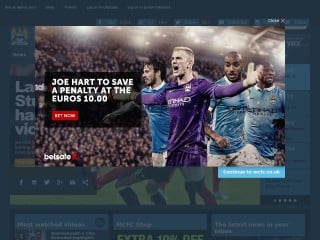 Screenshot sito: Manchester City