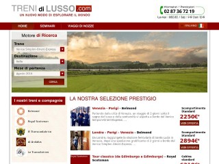 Screenshot sito: Trenidilusso.com