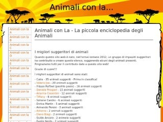 Screenshot sito: Animali Con La