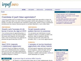 Screenshot sito: Irpef.info