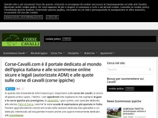Screenshot sito: Corse-Cavalli.com