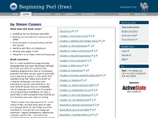 Screenshot sito: Beginning Perl