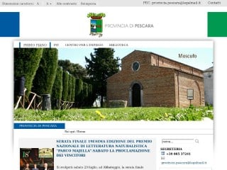 Screenshot sito: Provincia di Pescara