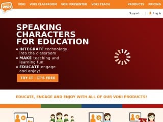 Screenshot sito: Voki