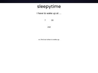 Screenshot sito: SleepyTime