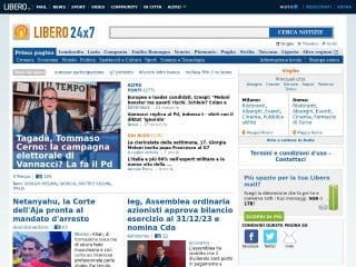 Screenshot sito: Libero 24X7