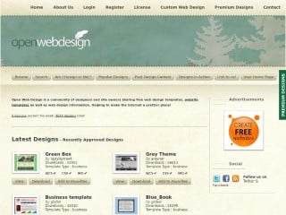 Screenshot sito: Open Web Design
