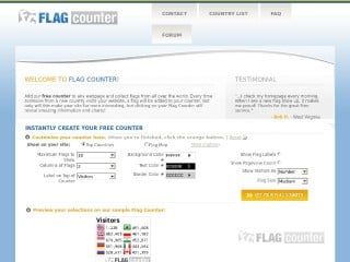 Screenshot sito: Flagcounter.com