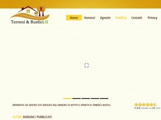 Screenshot sito: Terreni e Rustici