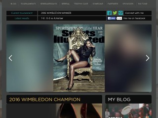 Screenshot sito: Serena Williams
