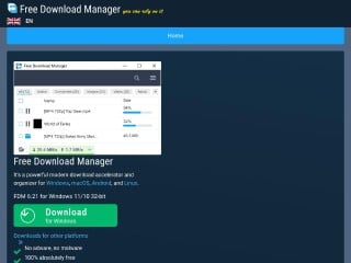 Screenshot sito: Free Download Manager