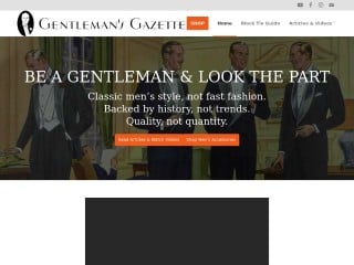 Screenshot sito: Gentleman’s Gazette