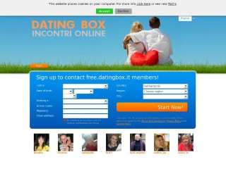 Screenshot sito: Dating Box
