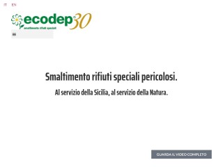 Screenshot sito: Ecodep rifiuti speciali