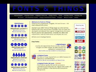 Screenshot sito: Fonts & Things
