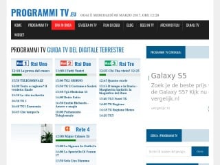 Screenshot sito: Programmi TV