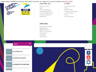 Screenshot sito: Carnevale di Fano