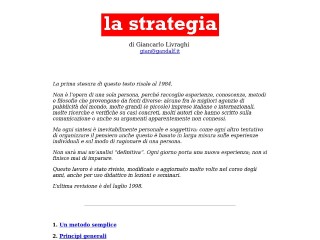 Screenshot sito: La Strategia