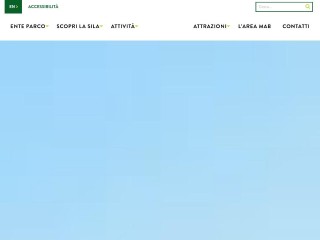 Screenshot sito: Parco Nazionale della Sila