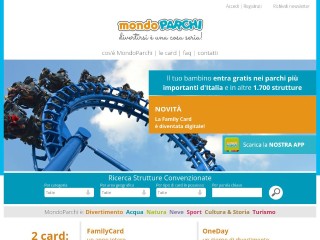 Screenshot sito: Mondoparchi.it