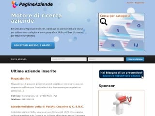 Screenshot sito: PagineAziende.net