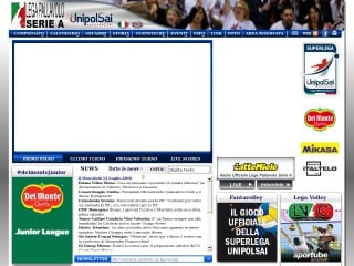 Screenshot sito: Lega Volley Serie A