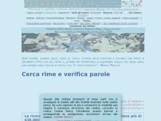 Screenshot sito: Il Cerca Rima