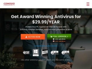 Screenshot sito: Comodo Antivirus