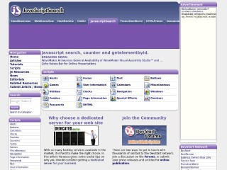 Screenshot sito: Javascriptsearch.com