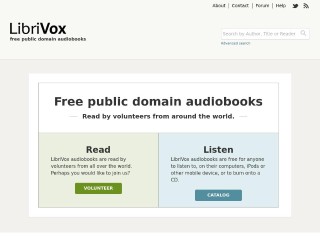 Screenshot sito: Librivox
