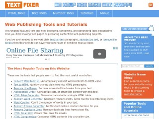 Screenshot sito: TextFixer.com