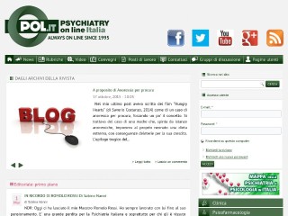 Screenshot sito: Psychiatryonline.it