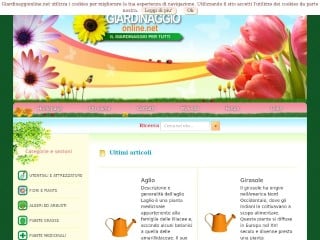 Screenshot sito: Giardinaggio online