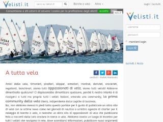 Screenshot sito: Velisti.it