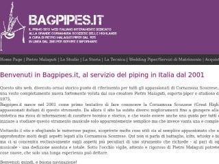 Screenshot sito: Bagpipes.it