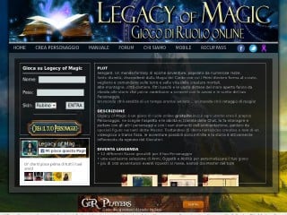 Screenshot sito: Legacy of Magic