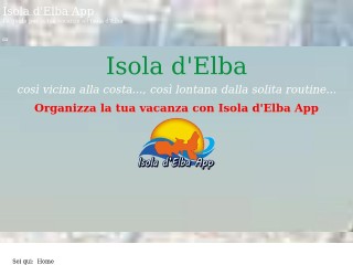 Screenshot sito: Isola D'Elba