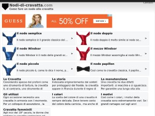 Screenshot sito: Nodi di Cravatta