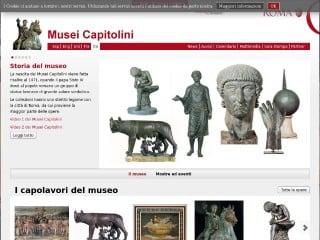 Screenshot sito: Musei Capitolini
