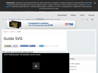Screenshot sito: Guida a SVG