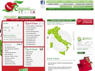 Screenshot sito: Ristoranti Italia