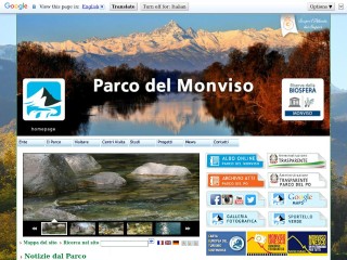 Screenshot sito: Parco del Po 
