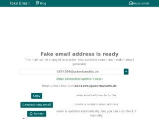 Screenshot sito: Email-fake