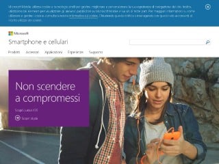Screenshot sito: Nokia