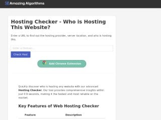 Hosting Checker tool