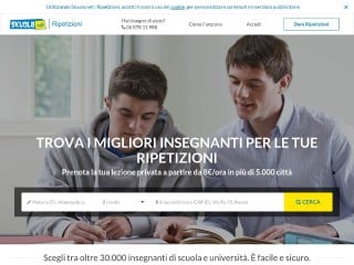 Screenshot sito: Skuola.net Ripetizioni