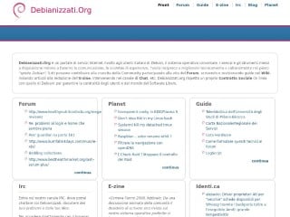 Screenshot sito: Debianizzati
