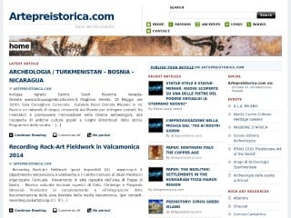 Screenshot sito: Arte Preistorica