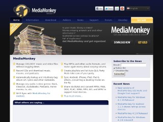 Screenshot sito: MediaMonkey