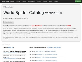 The World Spider Catalog